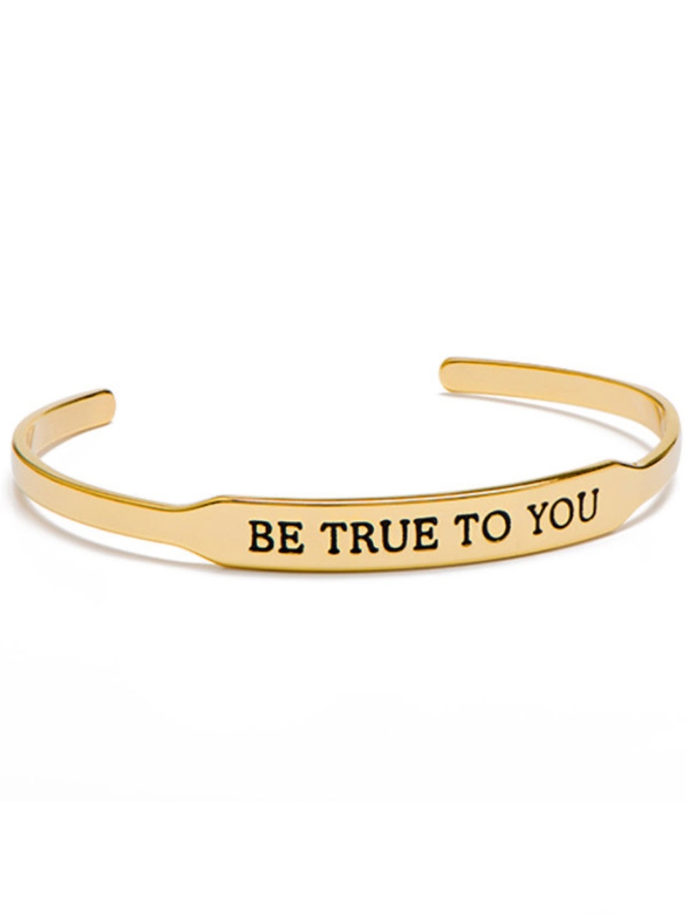 Origami Owl Trolls Gold "Be True To You" Bangle Bracelet